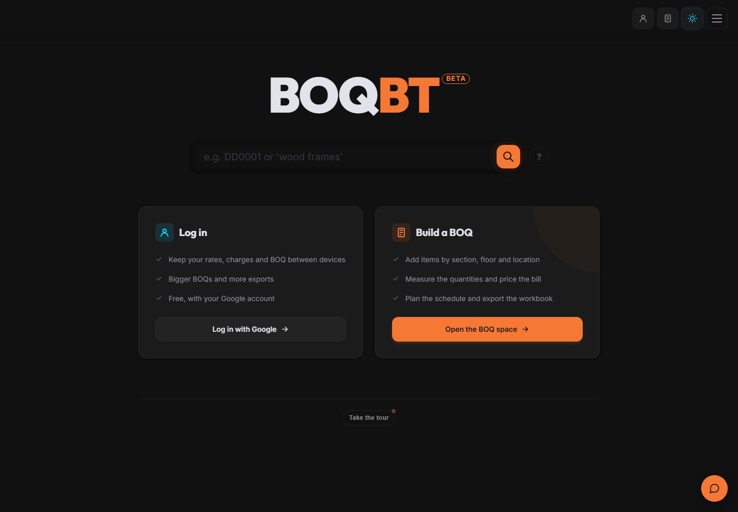 BOQBT, a Bhutan rate analysis and BOQ application, live website