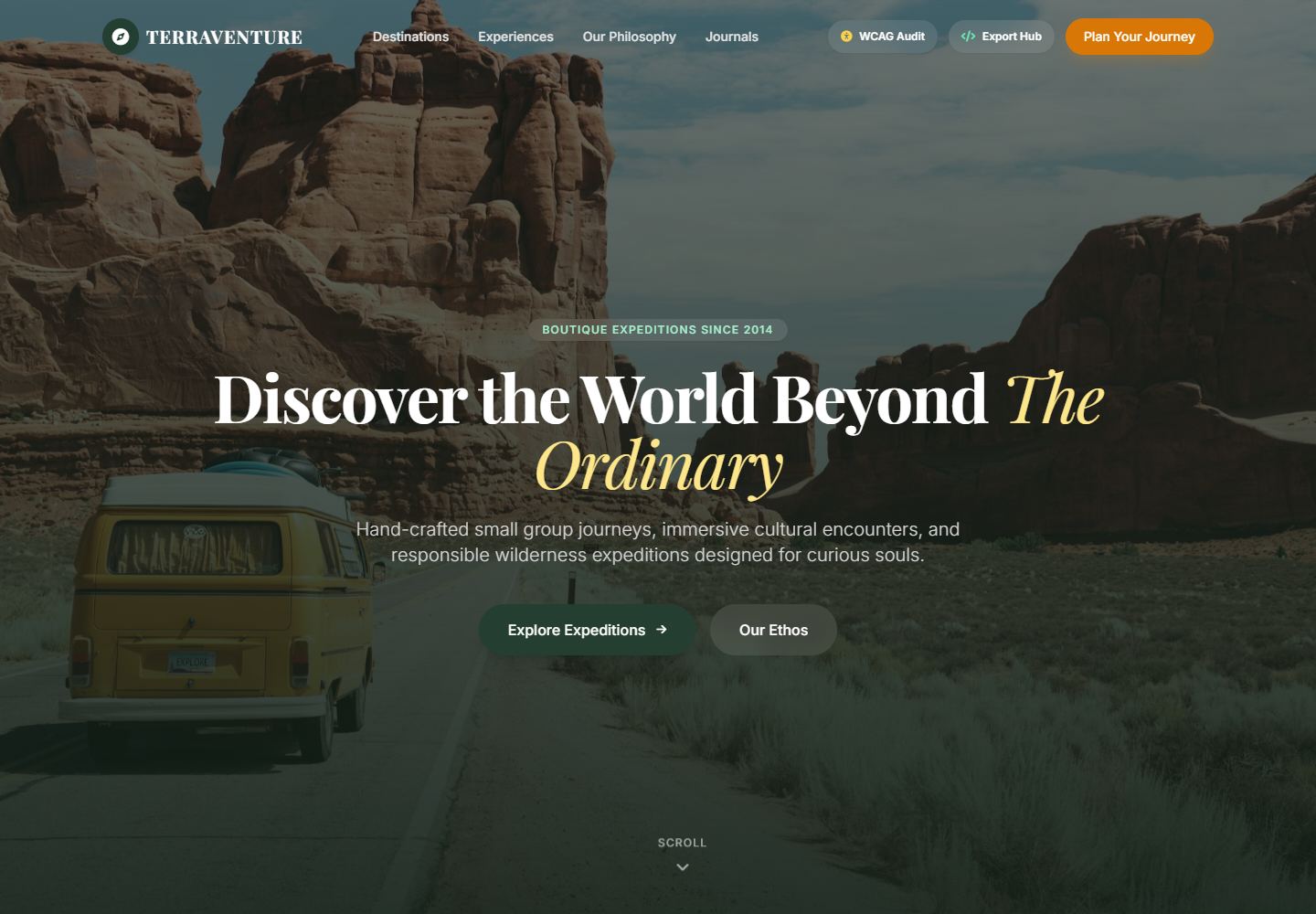 TerraVenture Global expedition website